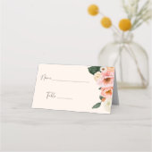 Carte De Placement Lancement de mariage moderne aquarelle rose pêche  (Devant)