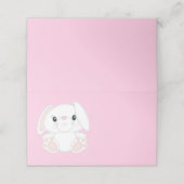 Carte De Placement Lapin Baby shower rose (Extérieur déplié)