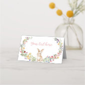 Carte De Placement Lapin Lapin Fleur sauvage Anniversaire Fête de nou (Dos)