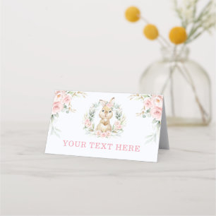 Carte De Placement Lapin Lapin Rose Doux Lapin Lapin Bébé Fille Nourr