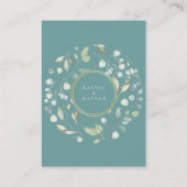 Carte De Placement Laurel Greenery Garland Mariage Merci (Dos)