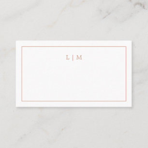 Carte De Placement Lauren Rose Gold Monogramme Mariage élégant