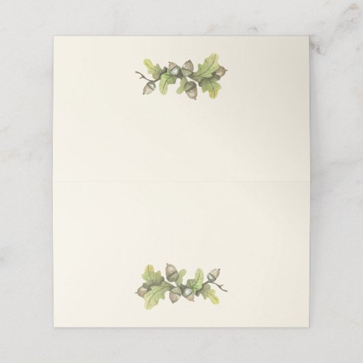 Carte De Placement L'automne Thanksgiving (Extérieur déplié)