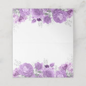 Carte De Placement Lavande & Argent Floral Tous les événements Mariag (Extérieur déplié)