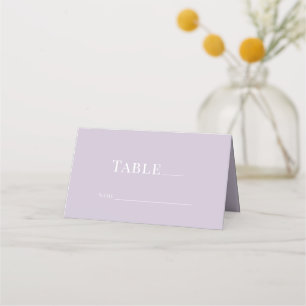 Carte De Placement Lavande blanc Mariage de texte plié