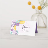 Carte De Placement Lavande et la carte au citron, étiquette de nourri (Dos)