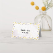 Carte De Placement Lavande fleur sauvage et mariage floral jaune (Devant)