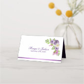 Carte De Placement Lavande moderne Mariage Floral Carte Place (Dos)