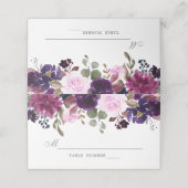 Carte De Placement Lavande violette Floral Boho Mariage Place Card (Extérieur déplié)