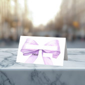Carte De Placement Lavender bow Place Cards Elegant Folded