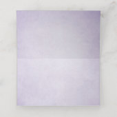 Carte De Placement Lavender Mariage Place Card Rustique Pastel Purple (Intérieur déplié)