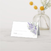 Carte De Placement Lavender & Sage Green Floral Wedding Place Cards (Devant)