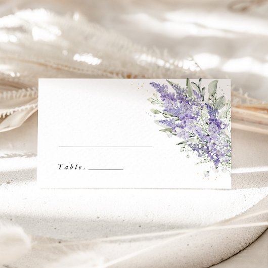 Carte De Placement Lavender & Sage Green Floral Wedding Place Cards