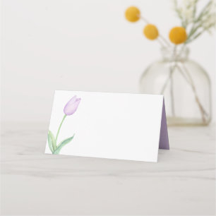 Carte De Placement Lavender Tulip Solo moderne violet Mariage