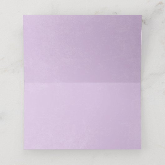 Carte De Placement Lavender Tulip Solo moderne violet Mariage (Intérieur déplié)