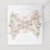 Carte De Placement Lavush rose bouquet mariage carte place (Extérieur déplié)