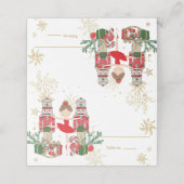 Carte De Placement Le ballet de Noël Casse-Noisette Brunette Tutu rou (Extérieur déplié)