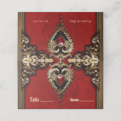 Carte De Placement Le coeur gothique du feu et de l'or (Extérieur déplié)