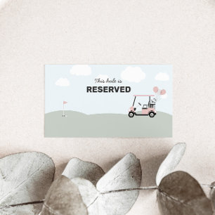 Carte De Placement Le golf rose Trou-en-un des filles 1er anniversair