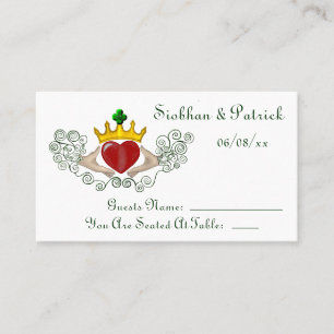 Carte De Placement Le Mariage Claddagh Placards (couleur complète)