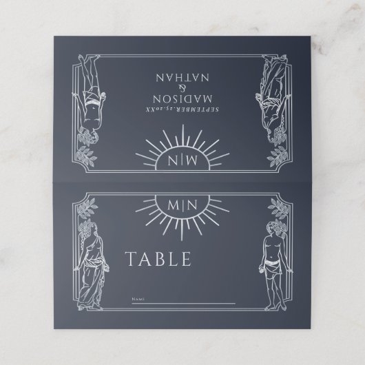 Carte De Placement Le Mariage de la carte Argent Tarot (Extérieur déplié)