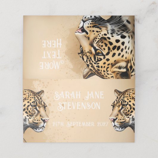 Carte De Placement "L'élégance sauvage : l'invitation du léopard" (Extérieur déplié)