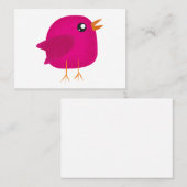 Carte De Placement Les enfants, joli petit oiseau (Devant / Derrière)