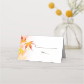 Carte De Placement Les Feuilles Automne Tombent Dans L'Amour Mariage  (Dos)