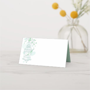 Carte De Placement Les oiseaux verts ouvrir la cage graphique des inv