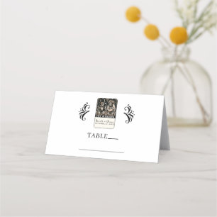 Carte De Placement LES SQUELETTES DU TAROT DU MARIAGE Mariée & Mari