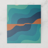 Carte De Placement Les vagues Abstraites les années 70 style (Extérieur déplié)