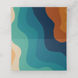 Carte De Placement Les vagues Abstraites les années 70 style