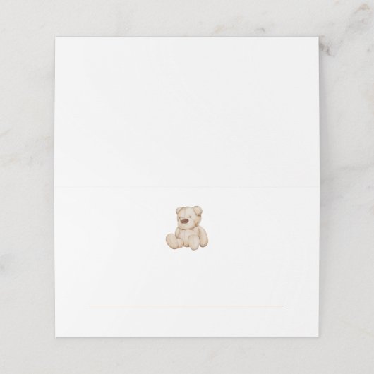 Carte De Placement Lettres Boho Neutral Bois Block (Extérieur déplié)