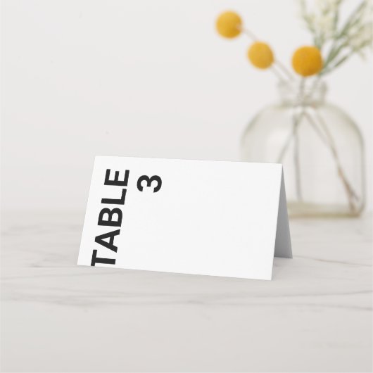Carte De Placement Lettres en gras minuscules Mariage carte blanche (Devant)