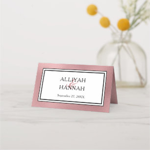 Carte De Placement LGBTQ Rose Gold Moderne Mariage Carte Place