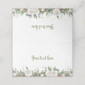 Carte De Placement L'hiver Onederland Carte de la nourriture de Noël (Extérieur déplié)