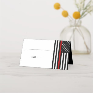 Carte De Placement Ligne rouge blanche mince