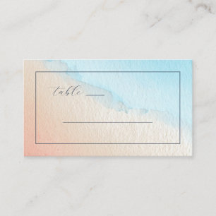 Carte De Placement Lignes aquarelles pastel sereines