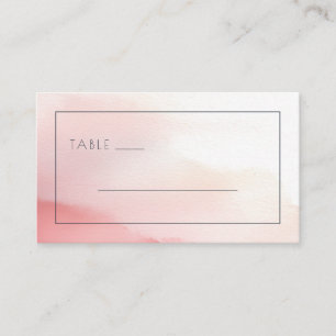 Carte De Placement Lignes sereines aquarelles roses