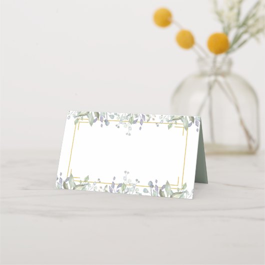 Carte De Placement Lilac Aquarelle Verdure Mariage Floral (Devant)