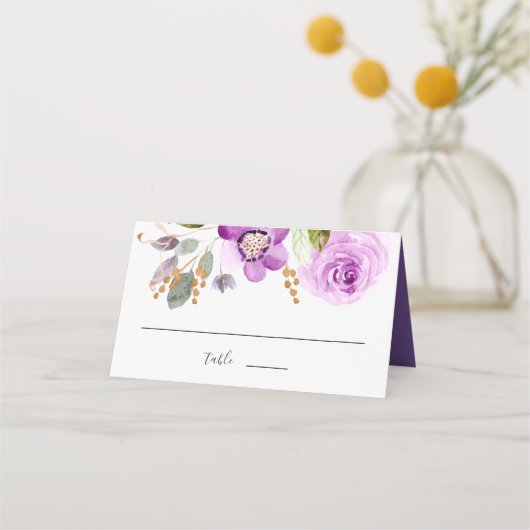 Carte De Placement Lilac Blooms Mariage Place Card (Devant)