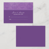 Carte De Placement Lilac Mariage damassé Escort (Devant / Derrière)