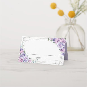 Carte De Placement Lilas Violet Fleurs Mariage Fête de Mariée Quince