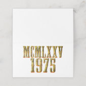 Carte De Placement Limited Edition Retro Birthday 50 year (Extérieur déplié)