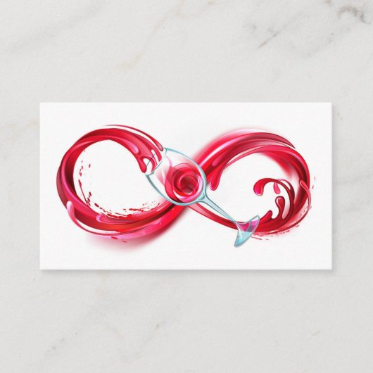 Carte De Placement L'infini avec du vin rouge (Devant)