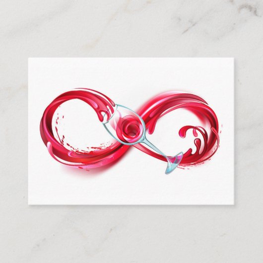 Carte De Placement L'infini avec du vin rouge (Devant)