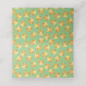 Carte De Placement Lion Baby shower vert (Intérieur déplié)