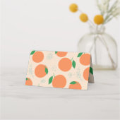 Carte De Placement Little Cutie Baby shower moderne orange (Dos)