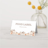 Carte De Placement Little Pumpkin Folded Tent Food Label for Buffets (Devant)