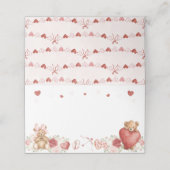 Carte De Placement Little Sweetheart Valentine Baby Shower Folded  (Extérieur déplié)